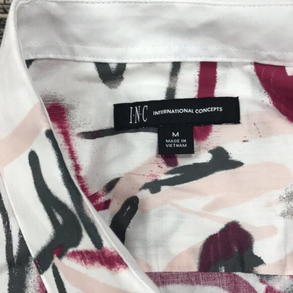 Inc Men's Graffiti Heart Printed Shirt - Picture 7 of 7